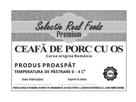 Ceafă proaspătă de porc cu os - Selecţie
