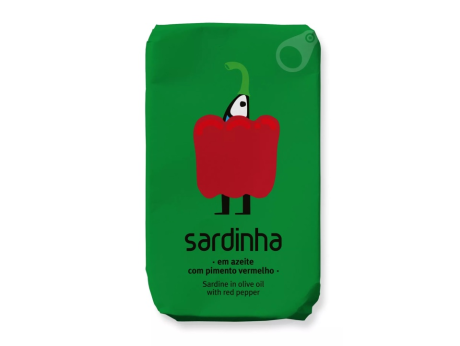 Sardine în ulei de măsline organic cu ardei roşu organic - Sardinha