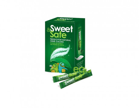 Îndulcitor natural cu extract de ștevie (pliculețe) Sweet & Safe