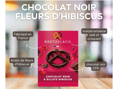 Covrigei cu ciocolată neagră şi flori de Hibiscus - Bretzel&Co