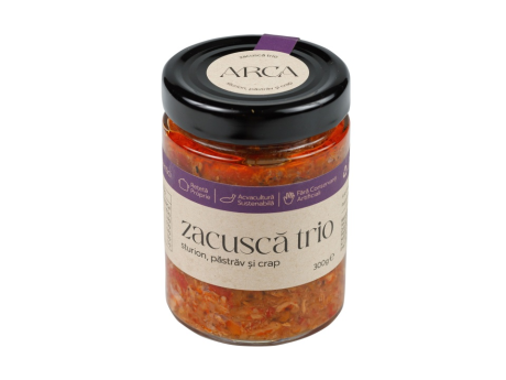 Zacuscă Trio cu sturion, păstrăv și crap