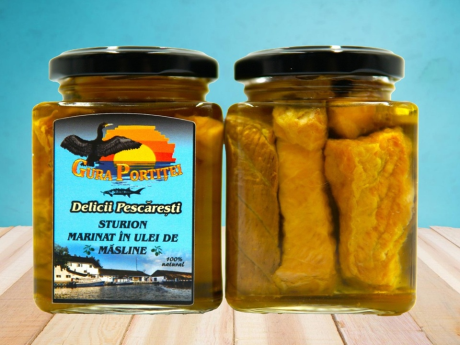 Sturion marinat în ulei de măsline - Gura Portiţei